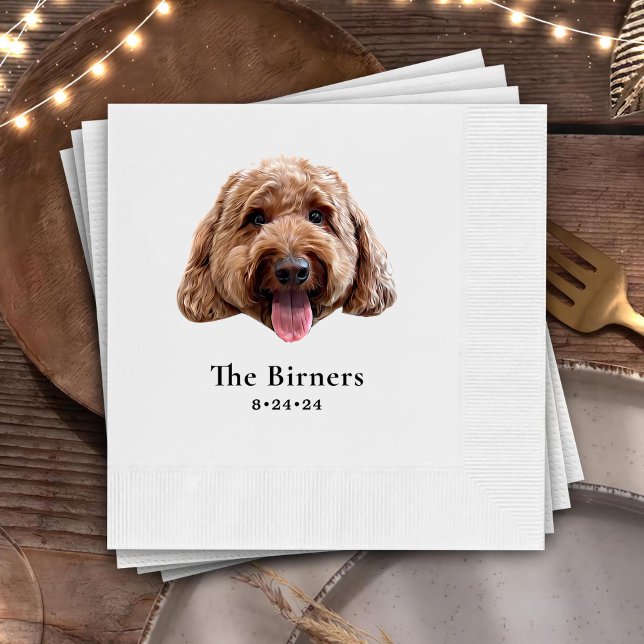 Custom Dog Personalised Cheers Napkins (Creator Uploaded)