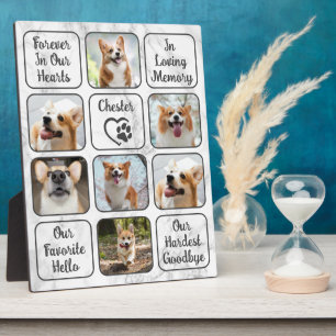 Custom Dog Pet Memorial 7 Photo Marble Your Text F Plaque