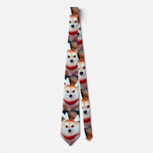 Custom Dog Pet Photo Christmas Tie