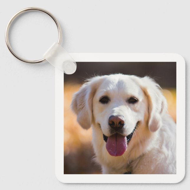 Custom Dog Pet Photo Key Ring (Front)