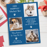 Custom Dog Pet Photo Year in Review Christmas  Hol Postcard<br><div class="desc">Pawsitively Best Year Ever ! According to the dogs! Add a little cute humor and send holiday wishes with this adorable and funny 'Pawsitively Best Year Ever ' - pet dog photo collage card. It's been a crazy year, and with the pandemic a lot of humans have been working from...</div>