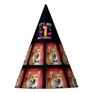 Custom Dog Photo 1st birthday party  Party Hat
