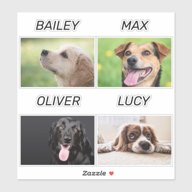 Custom Dog Photo and Dog Name Personalised Pet   (Sheet)