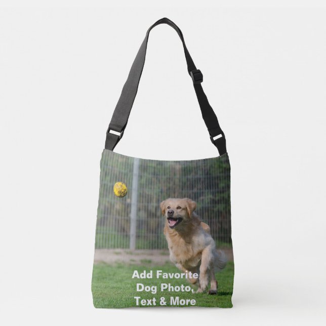Custom Dog Photo Bag – Personalised Crossbody Pet  (Front)