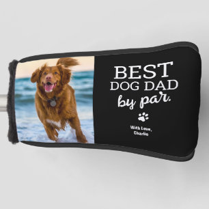 Custom Dog Photo Best DOG Dad by Par Golf Head Cover