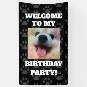 Custom Dog Photo Birthday Party Banner