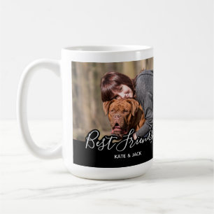 Custom Dog Photo Black Man's Best Friend Coffee Mug