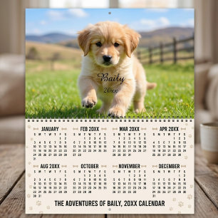Custom Dog Photo Calendar Personalised Pet Gift