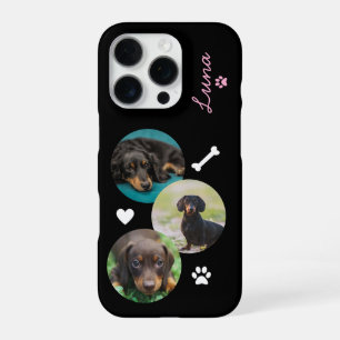 Custom Dog Photo Collage iPhone 16 Pro Case