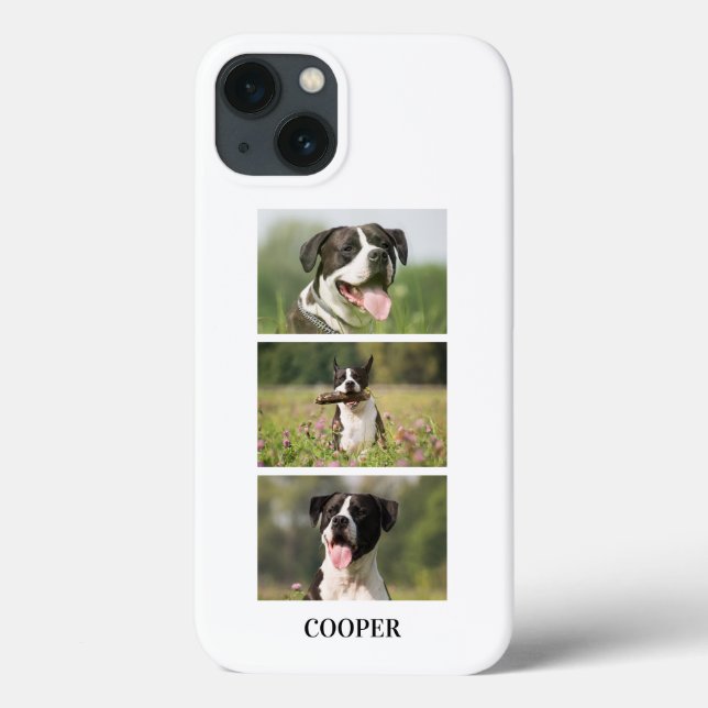 Custom Dog Photo Collage Monogram Personalised Case-Mate iPhone Case (Back)