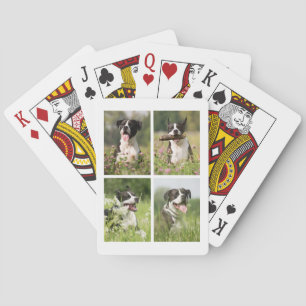 Custom Dog Photo Collage Playing Cards