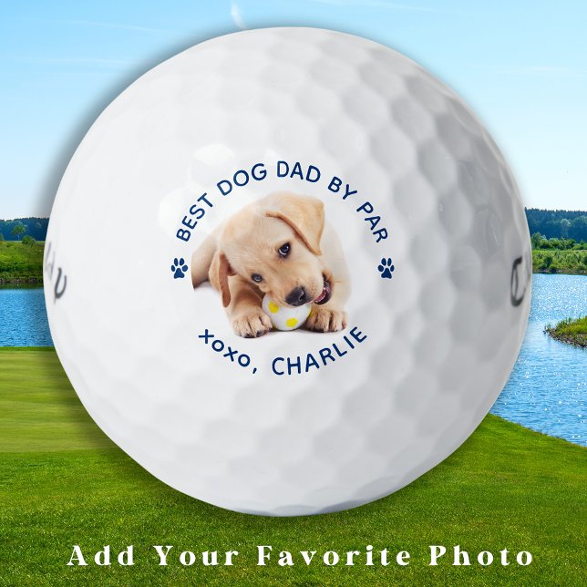 Custom Dog Photo Cute Personalised Paw Prints Golf Balls (Creator Uploaded)