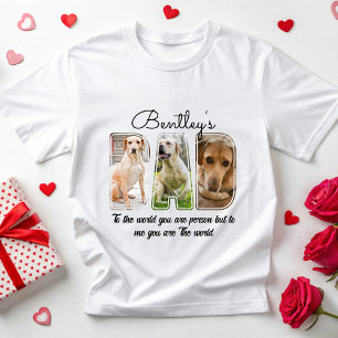 Custom Dog Photo Dog Dad Gift Dog Lover Pet Names T-Shirt