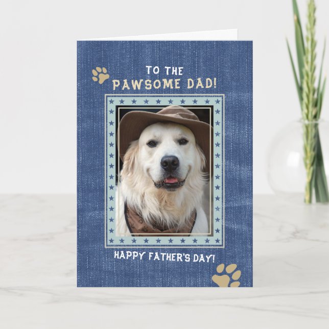 Custom Dog Photo Father's Day Card - fdudgbc (Front)