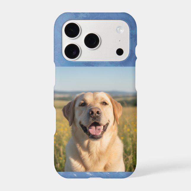 Custom Dog Photo Hand Drawn Blue Sky (Back)