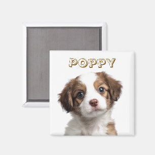 Custom Dog Photo Magnet - Personalised Name