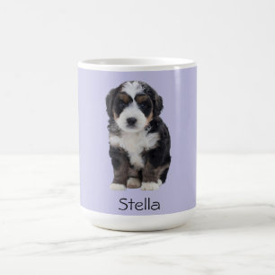 Custom Dog Photo – Misty Lilac with Pet Name -  Coffee Mug