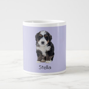 Custom Dog Photo – Misty Lilac with Pet Name -  Large Coffee Mug