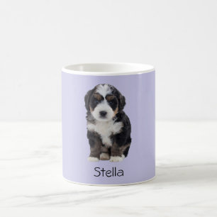 Custom Dog Photo Mug – Misty Lilac with Pet Name