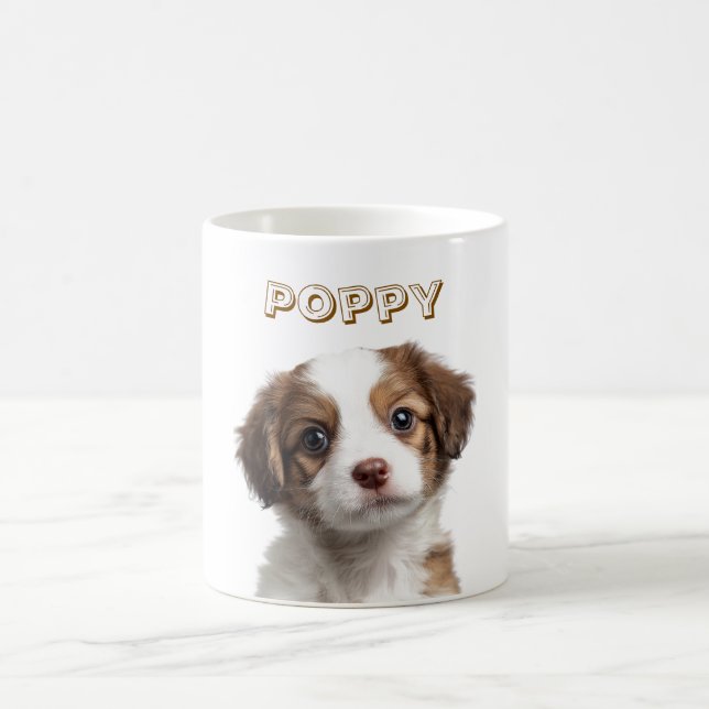 Custom Dog Photo Mug - Personalised Name (Center)