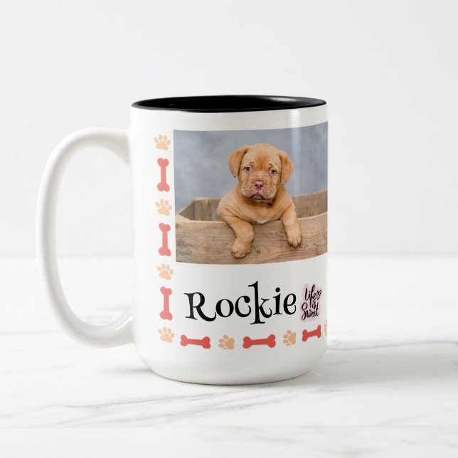 Custom Dog Photo Mug Pet Gift for Dog Lovers (Left)