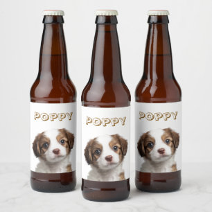 Custom Dog Photo & Name Beer Label