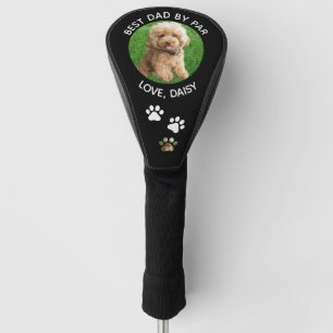 Custom Dog Photo & name Best Dad By Par script Golf Head Cover