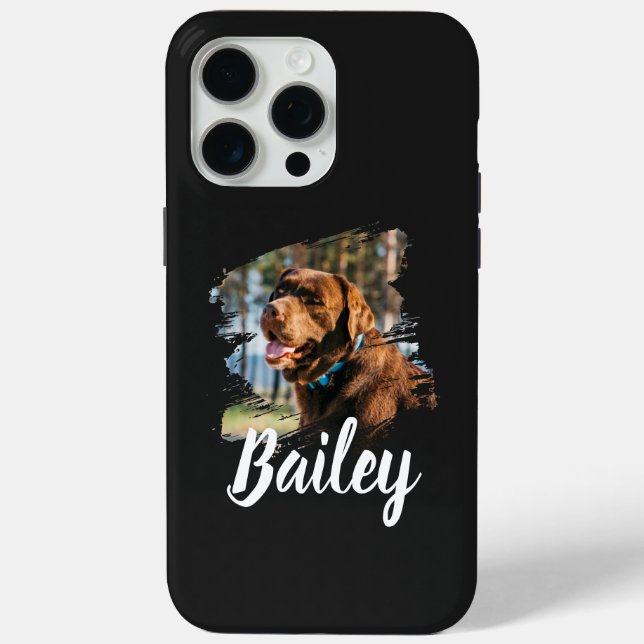 Custom Dog Photo & Name Personalised Case-Mate iPhone Case (Back)