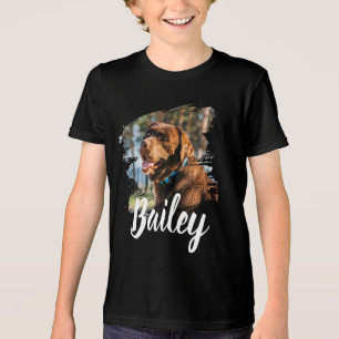 Custom Dog Photo & Name Personalised Tri-Blend Shirt
