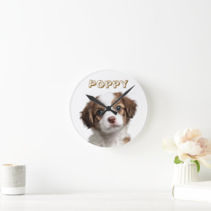 Custom Dog Photo & Name Wall Clock