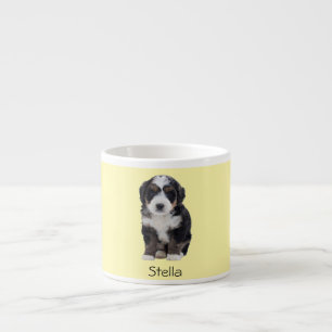 Custom Dog Photo – Pastel Yellow with Pet Name -  Espresso Cup