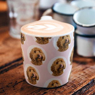 Custom Dog Photo Pattern– Cute Valentine Pet Espresso Cup