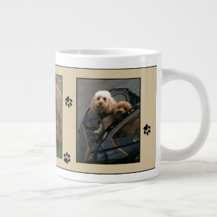 Custom Dog Photo Paw Prints Cute Picture Frames Large Coffee Mug