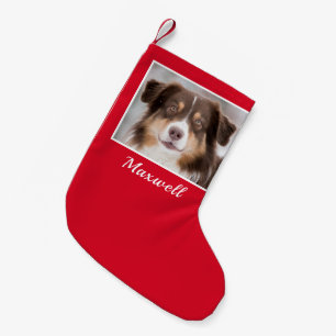 Custom Dog Photo Personalised Small Christmas Stocking