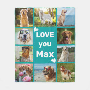 Custom Dog Photo Pet Gift for Dog Lovers Fleece Blanket
