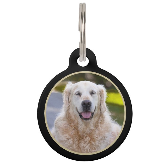 Custom Dog Photo Pet ID Tag (Front)