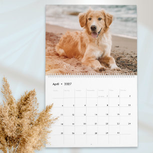 Custom Dog Photo Pet Lover Simple Template 2027 Calendar