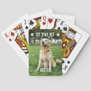 Custom Dog Photo Poker Cards 
