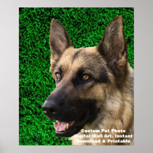 Custom Dog Photo Poster- Personalised Pet Memorial Poster