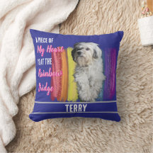 Custom Dog Photo Rainbow Bridge Memorial Ornament