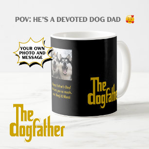 Custom Dog Photo The Dogfather Father's Day gift Coffee Mug