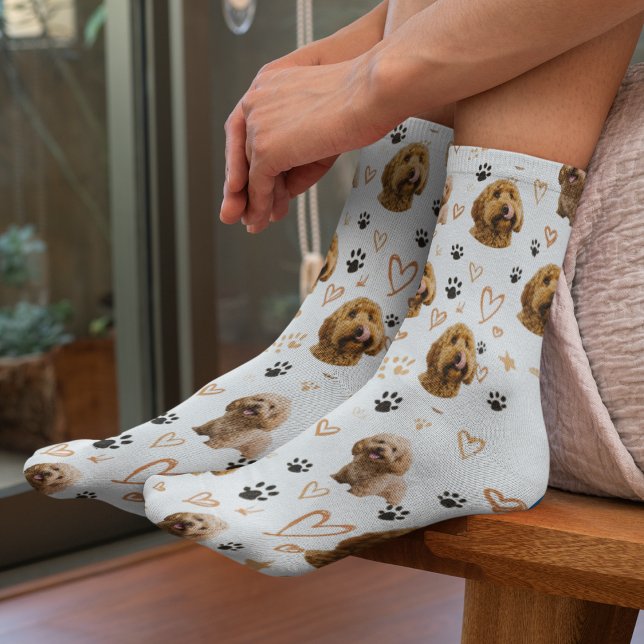 Custom Dog Photo – Valentine Gift for Dog Lover Socks (Creator Uploaded)