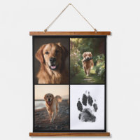 Custom Dog Photos Collage Paw Print Personalised