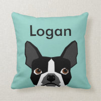 Custom Dog Pillow Boston Terrier Customisable Pet
