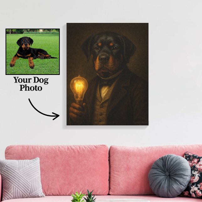 Custom Dog Portrait Canvas – Noble Style (Creator Uploaded)