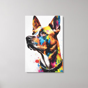 Custom Dog Portrait Canvas Print