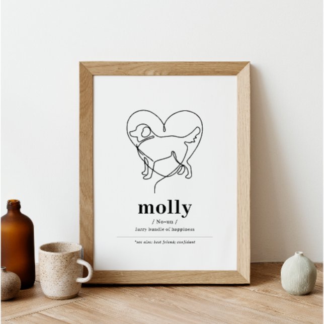 Custom Dog Portrait Golden Retriever Line Art Poster (Creator Uploaded)