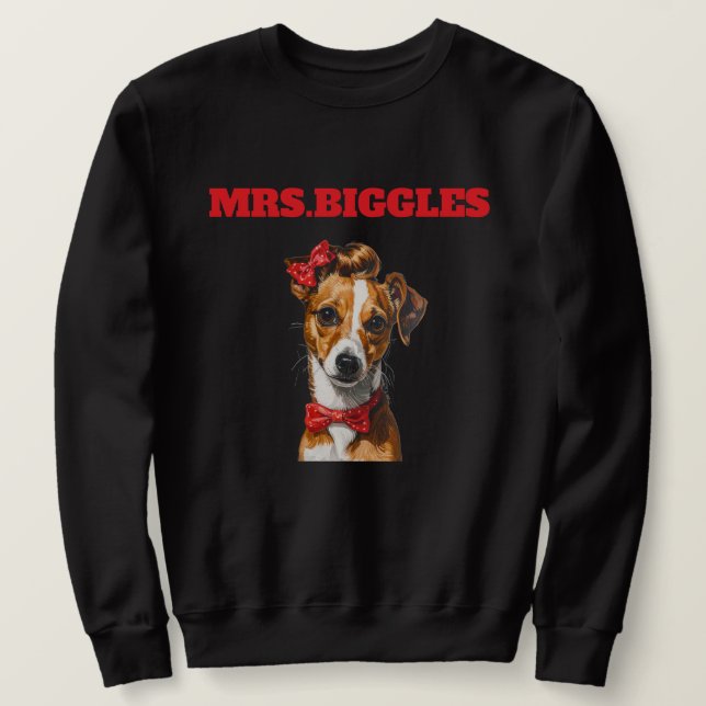 Custom Dog Portrait – Personalised Pet Name Design Sweatshirt (Design Front)