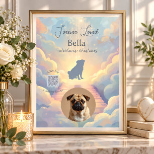 Custom Dog Sympathy Gift Scan for Comfort Music Poster