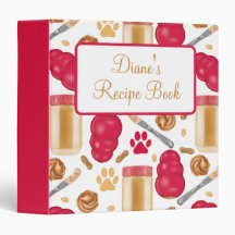Custom Dog Toys Peanut Butter- White Recipe Binder